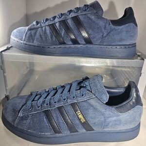 Adidas Originals Campus  Blue Corduroy Men's 10 shoes sneaker stan smith Vintage